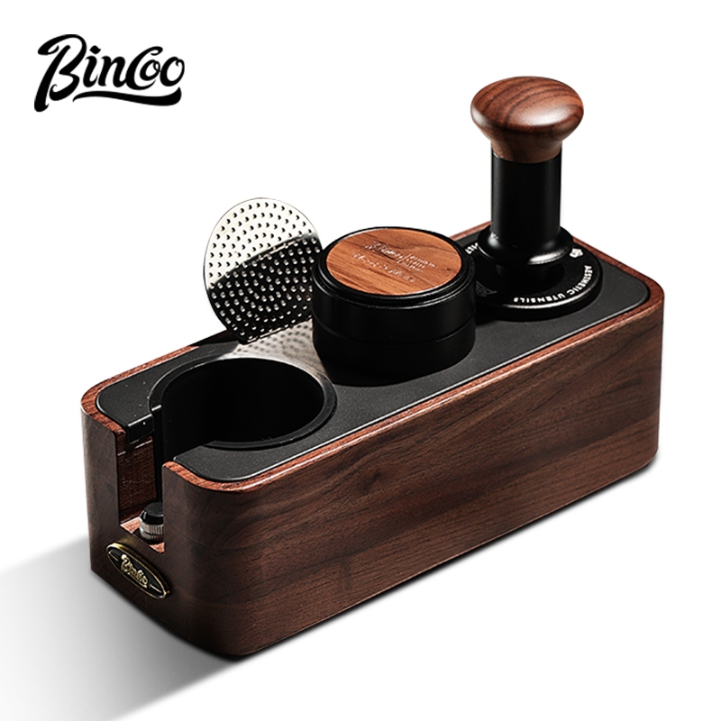 Bincoo วอลนัทกาแฟกด Organizer ชุดฐานผงผ้า Clothers ผงกดค้อน 2 ชิ้นชุด Espresso Complete เครื่องครัว 51 มม./58 มม.
