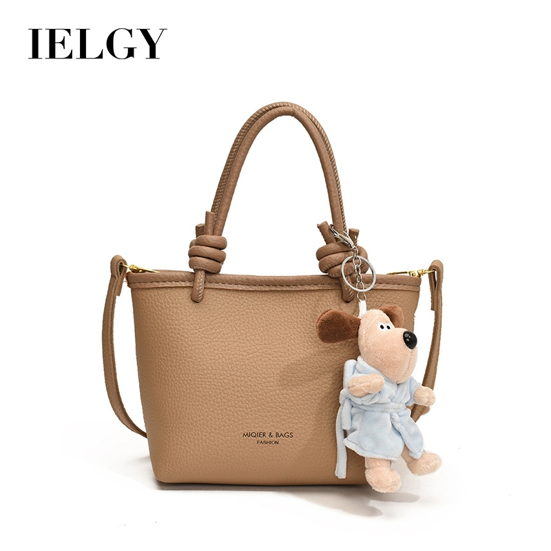 Ielgy กระเป๋าถือแฟชั่นเรียบง่ายAll-Match High-End Texture Commuterแฟชั่นCross-Body Bucket Bag