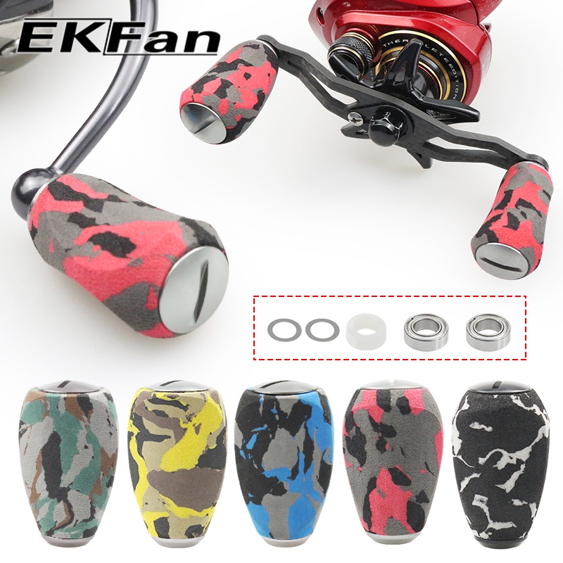 EKFan 1Pc EVA Camouflage Spinning Baitcasting Fishing Reel handle knob for abu shimano daiwa 7*4*2.5