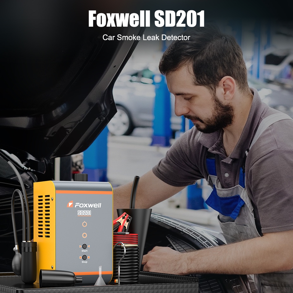 Foxwell SD201 เครื่องตรวจจับการรั่วไหลของควัน เครื่องตรวจจับควัน EVAP เครื่องมือวิเคราะห์การรั่วของสูญญากาศ สำหรับรถยนต์ทุกระบบ ราคา ถูกที่สุด ดีลบีเคเค แกลเลอรีภาพที่ 7