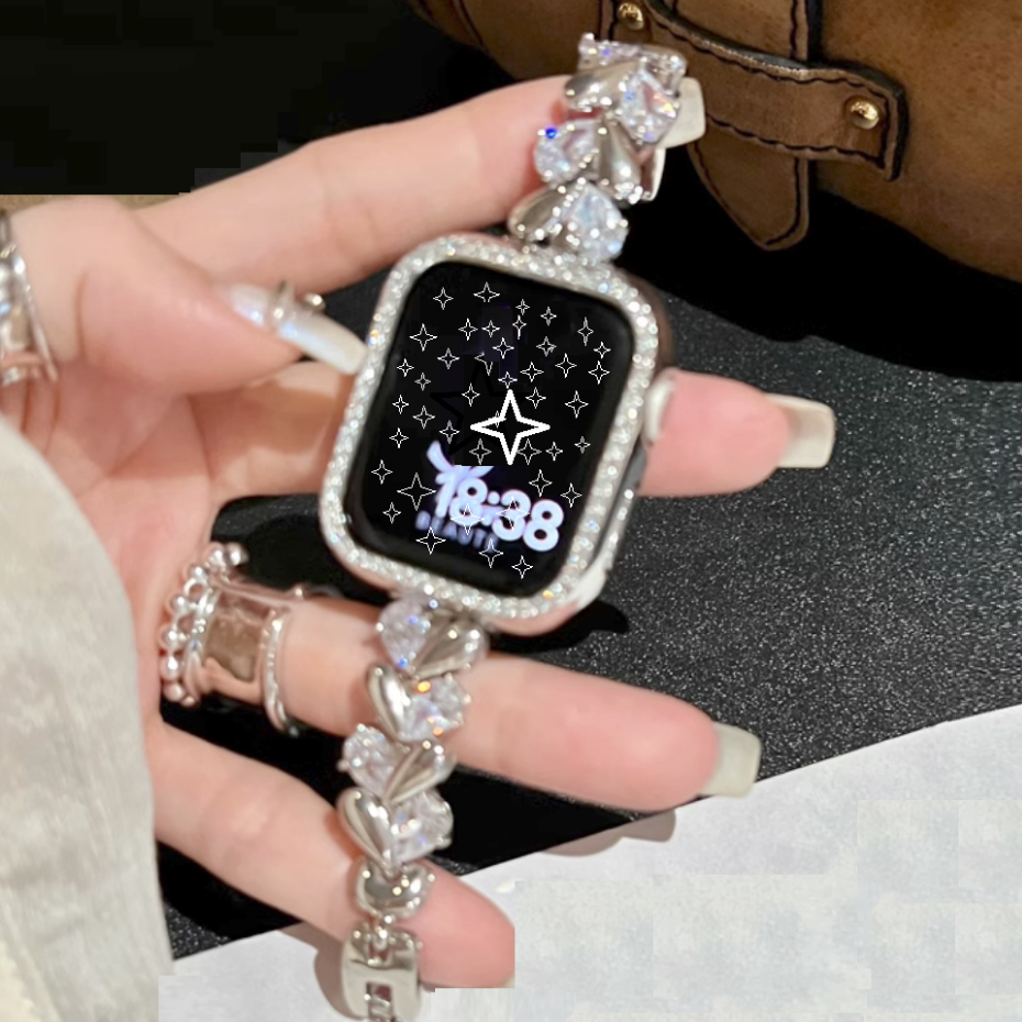 Bling Diamond Strap Compatible For Huawei Watch Fit 4 สาย Samrt Watch Huawei Watch Fit 4 pro เคส Huawei Watch Fit 4 สาย Huawei Fit new สาย Huawei Fit SE / Huawei Fit3 Strap สาย Huawei fit 4 Case สายนาฬิกา huaweiwatch fit Bling สาย Huawei Watch Fit3 Strap