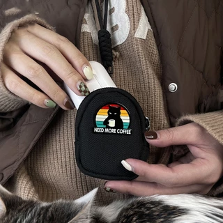 Mini Pouch หูฟัง Key Case อินเทรนด์ Halter Bag กระเป๋าเก็บของแบบพกพา