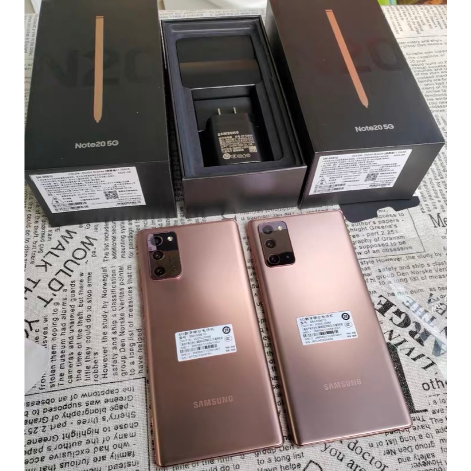 ในสต็อก Samsung Galaxy Note 20 5G 128GB ROM สมาร์ทโฟน Android 5G ดั้งเดิม