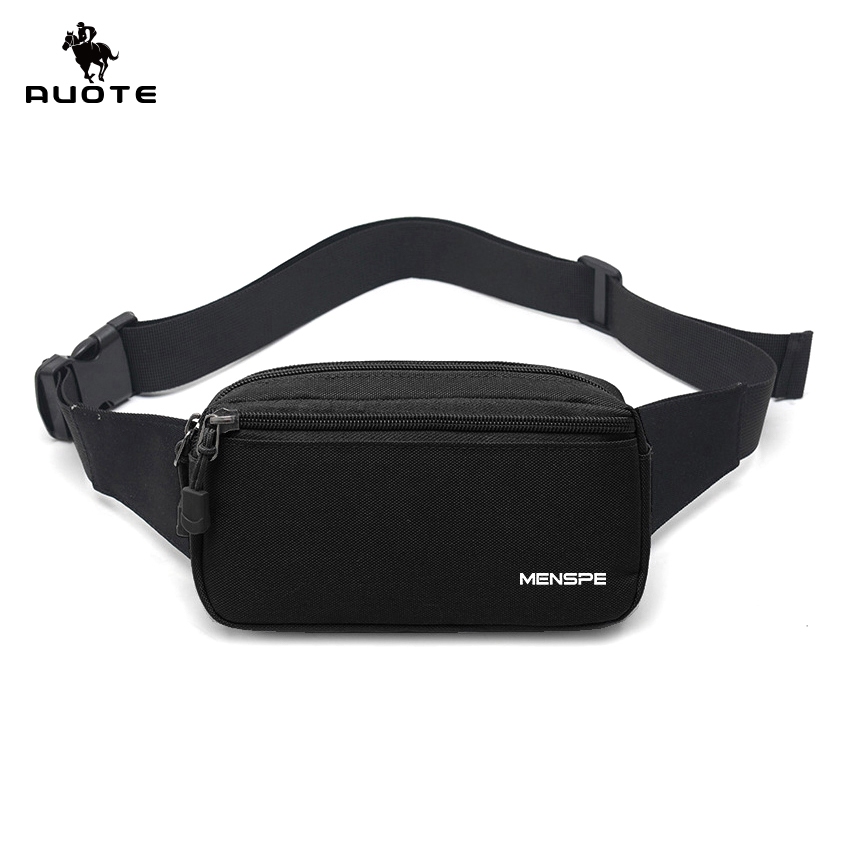 AUOTE ผู้ชายกีฬาเอวกระเป๋าแฟชั่นผู้ชายกระเป๋าหน้าอกกระเป๋ากระเป๋าสะพายกระเป๋ากีฬากันน้ําความจุขนาดใหญ่ออกแบ