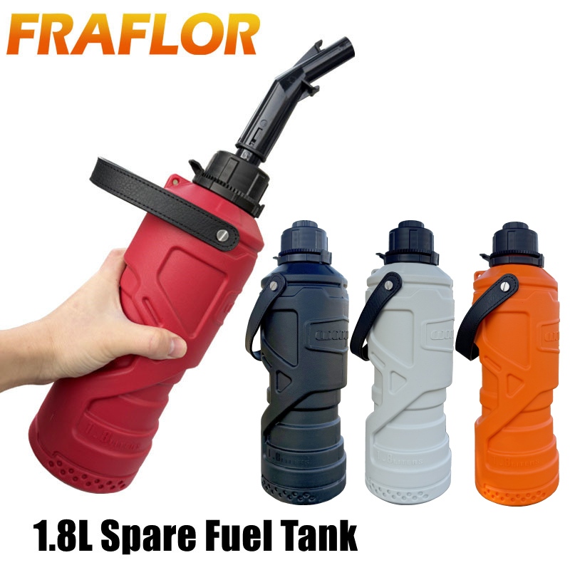 1.8L กันชนรถจักรยานยนต์ติดตั้ง เจอรี่แคน สํารองกระป๋องแก๊สถังน้ํามันเชื้อเพลิงถังน้ํา1.8ล กระป๋องน้ํามันเหมาะสําหรับที่วางแก้วติดตั้ง ถังน้ำมันรถจักรยานยนต์ขนาด 1.8 ลิตร