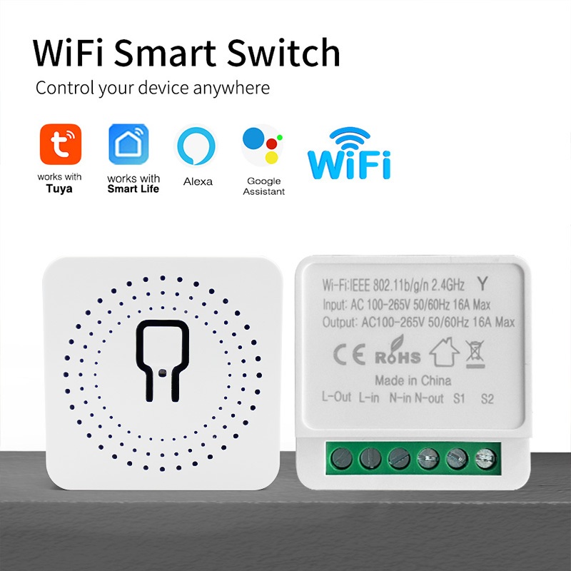 Wifi สมาร์ทสวิตช์เปิด-ปิดรีโมทคอนโทรลเครื่องใช้ไฟฟ้าภายในบ้านสวิตช์เปิด-ปิดอัจฉริยะแผงไร้สายพร้อมแอพเชื่อมต่อ eWeLink APP