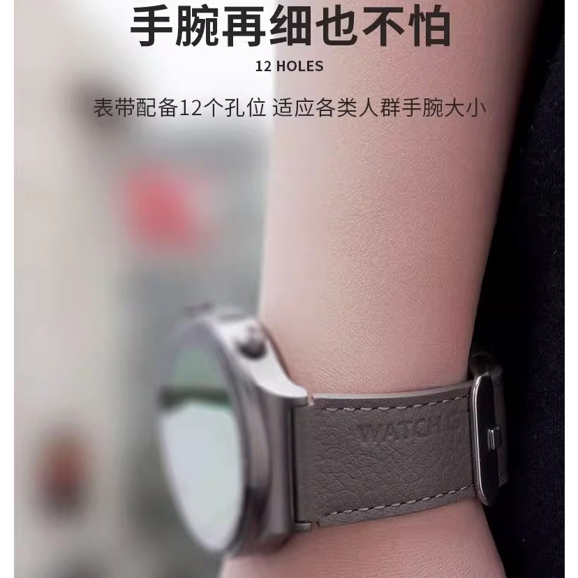 สายหนังแท้ 22 มม. สำหรับ Huawei GT2e gt3 GT4 gt5 watch4 gt3Pro สายคล้องคอ 46 มม. Glory Magic2 สายรัดข้อมือธุรกิจ