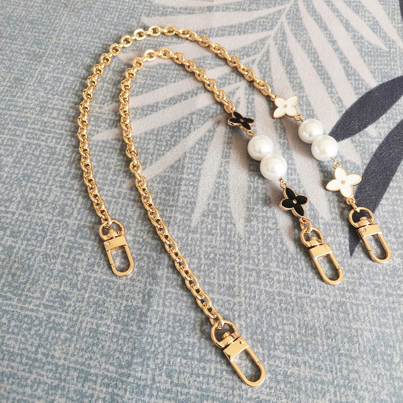 กระเป๋า DIY สายโซ่ไหล่ High-End แฟชั่นหญิงกระเป๋าตกแต่งกระเป๋าสายคล้องเส้นทแยงมุมรักแร้โซ่ High-End สายโซ่โลหะดอกไม้รูปอุปกรณ์เสริม