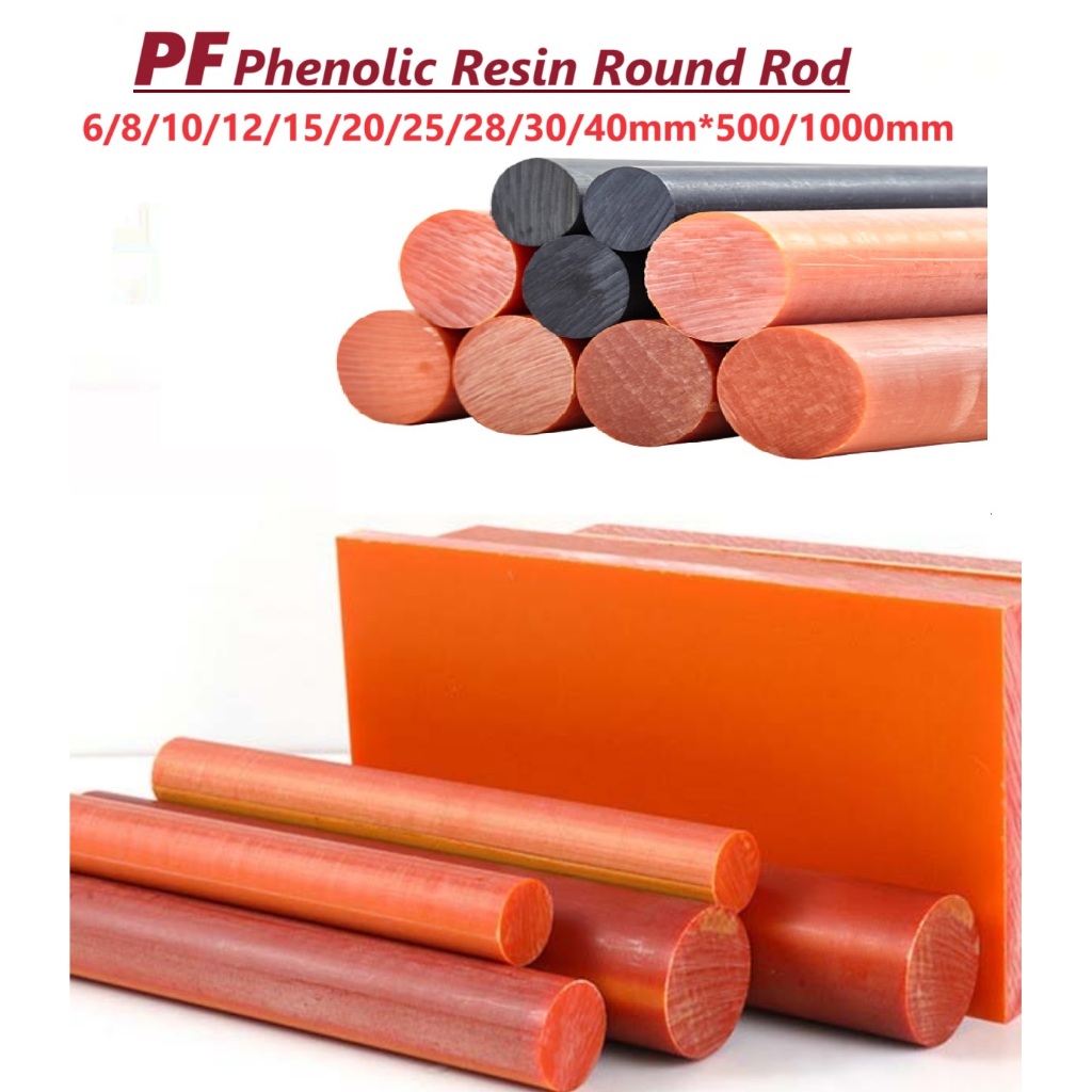 500 มม./1000 มม.สีส้ม Bakelite Rod ไม้ไฟฟ้า Phenolic เรซิ่นรอบ RodBlack ฉนวนกันความร้อน Phic ตําแหน่งบาร์ PF Pheneol-deformal เรซิ่น Stick 6/8/10/12/15/20/25/30/35/40