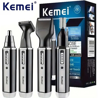 Kemei KM-6630 4 in 1 จมูกคิ้วผมเคราTrimmerเครื่องโกนหนวดไฟฟ้…