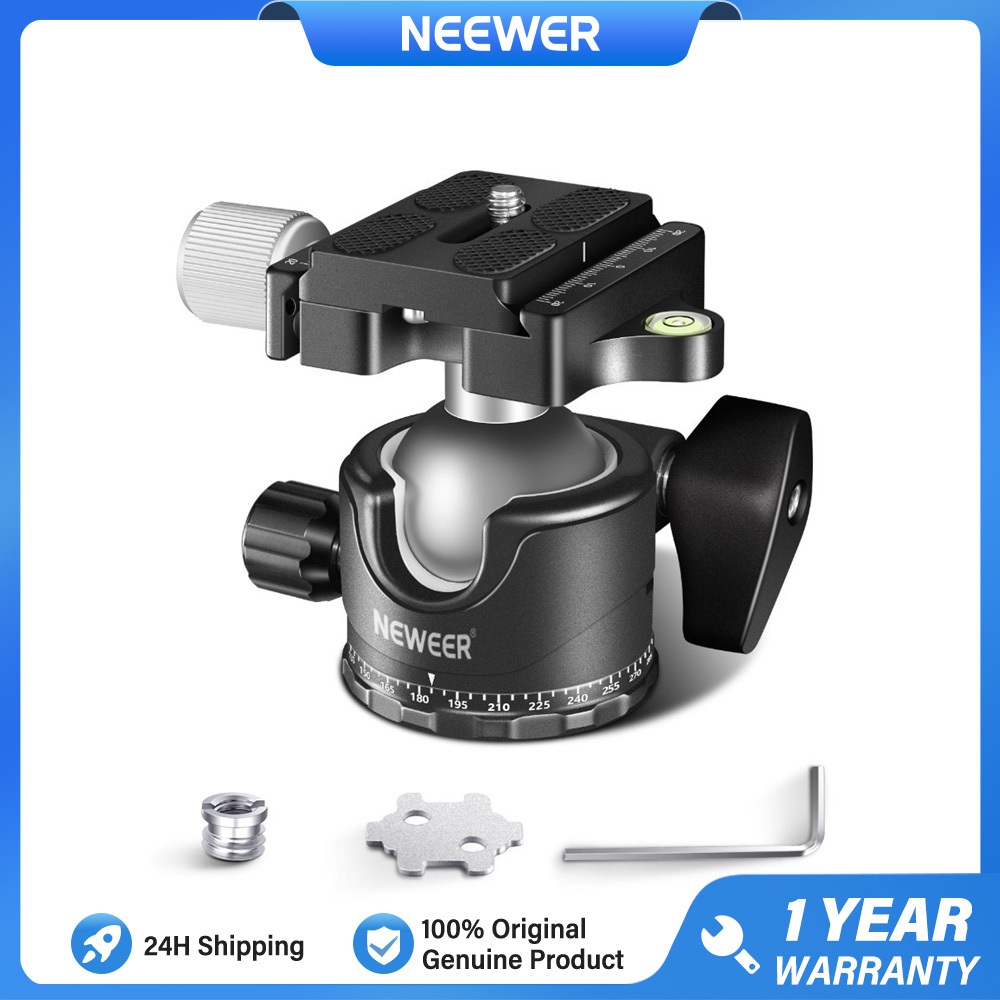 NEEWER GM36 กล้องรายละเอียดต่ําขาตั้งกล้องหัวบอล, 36 มม.โลหะ Panorama Ball Head