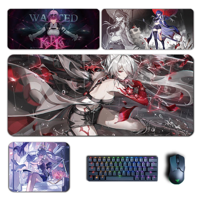 Acheron Robin แผ่นรองเมาส์ Honkai Star Rail Silver Wolf Firefly Kafka แผ่นรองเมาส์ขนาดใหญ่แป้นพิมพ์คอมพิวเตอร์ XXL Padding อะนิเมะพีซีอุปกรณ์เสริมสําหรับเล่นเกมแผ่นรองโต๊ะ