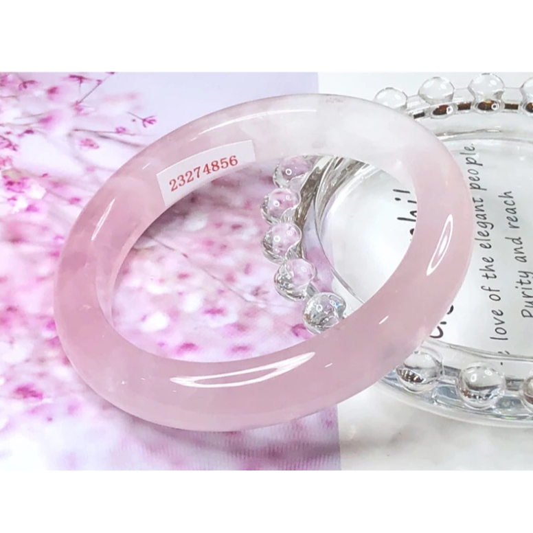 Gelang Tangan Kristal / สร้อยข้อมือกําไลข้อมือคริสตัลโรสควอตซ์ธรรมชาติสร้อยข้อมือคริสตัลคริสตัล