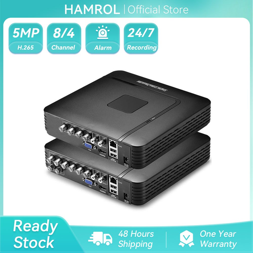 Hamrol 5MP-N AHD/N DVR 4Channel 8Channel CCTV AHD DVR NVR 5in1 Video Recorder For IP Camera Analog C