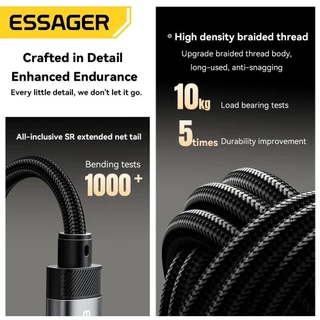 Essager 3.5 มม.สายแปลงเสียง USB C/L ถึง 3.5 แจ็คหูฟังอะแดปเตอร์ AUX สําหรับ Samsung Xiaomi IP12/13/14/15