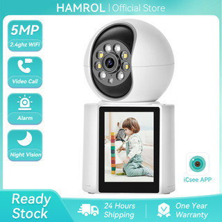 Hamrol 360 ° WIFI Indoor Home Baby Monitor 5X Zoom One Click Call Video Call Camera CCTV