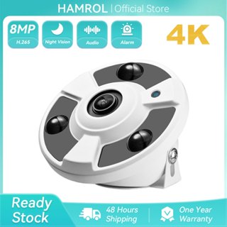Hamrol 8MP 4K POE Indoor Network Camera 1.7MM Lens Panoramic…