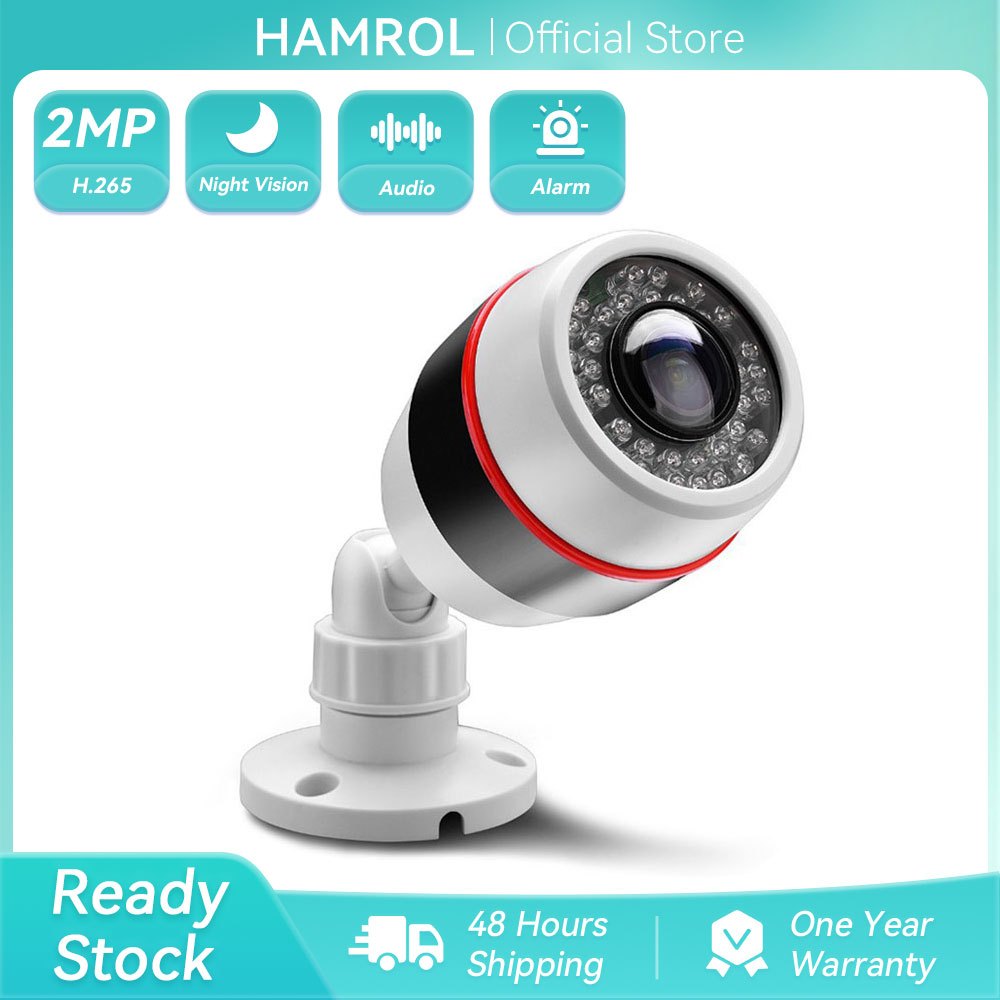 Hamrolte Panoramic 1080P IP Camera Outdoor  IP Camera 5MP 1.7mm Fisheye Wide Angle CCTV Camera