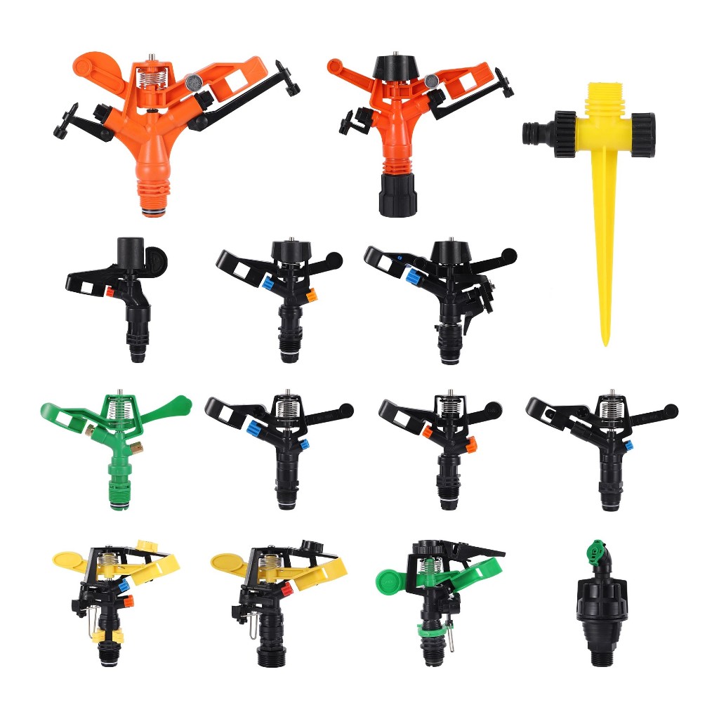 1/2 "3/4 "360 องศาอัตโนมัติหมุนสปริงเกลอร์สนามหญ้าผลกระทบสปริงเกลอร์ปรับชลประทานการเกษตรโยกแขนหมุนสปริงเกลอร์