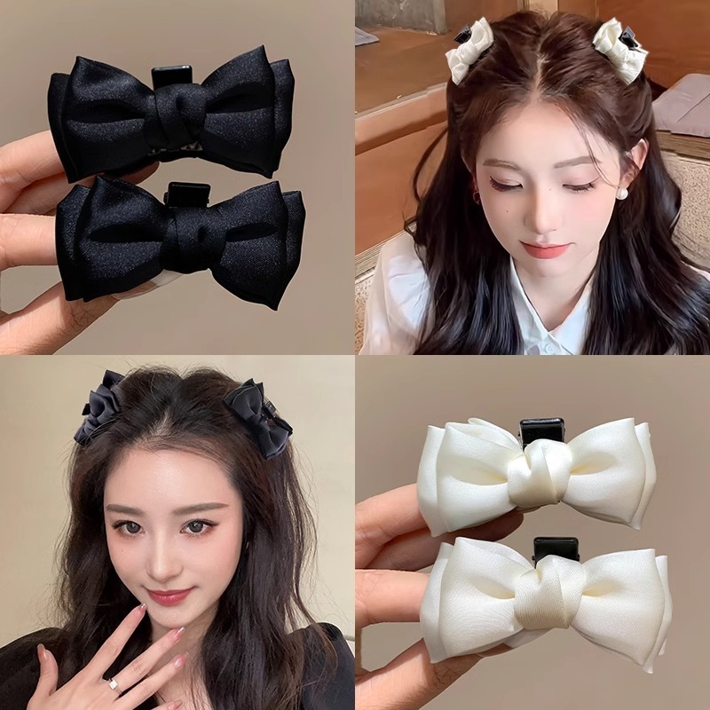 ฝรั่งเศสย้อนยุคกิ๊บขนาดเล็กเอลฟ์หูโบว์เจ้าหญิงหัวอารมณ์กิ๊บสาวหวานกรงเล็บคลิปหน้าผากเรียบคลิปอุปกรณ์ผมแฟชั่น