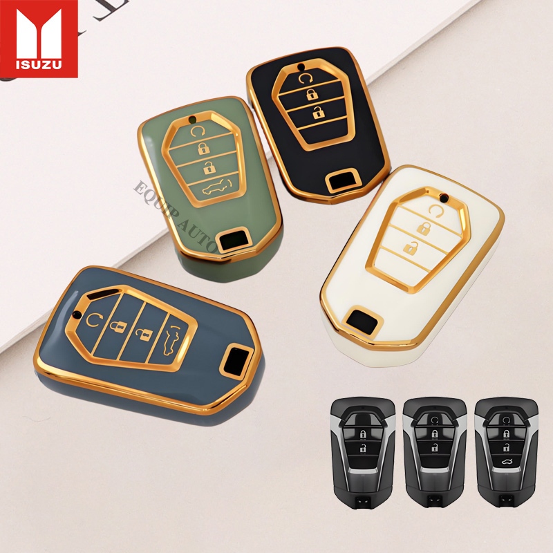 เคสกุญแจรถ Isuzu Isuzu D-MAX ฝาครอบกุญแจสําหรับ Isuzu D-MAX/X-series/V-corss/MU-X Remote Key Case พวงกุญแจ