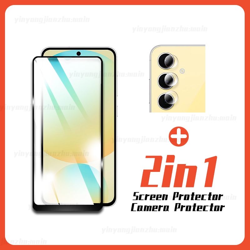 Samsung S24 FE ป้องกันหน้าจอกระจกนิรภัยสําหรับ 2IN1 SamsungS24 S 24 FE 24FE 24F E ฟิล์มกระจกนิรภัยพร