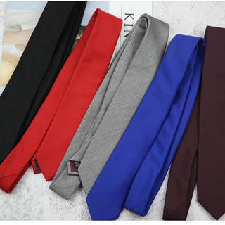 เนคไท แบบแคบ สีพื้น สไตล์เกาหลี สําหรับผู้ชาย ขนาด 6 ซม.