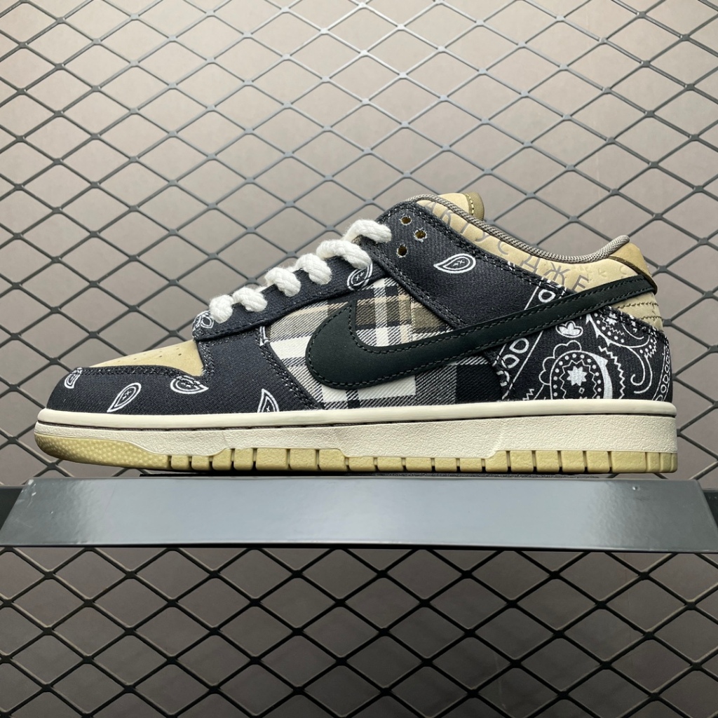 Travis Scott x Dunk Low Jackboys รองเท้าผู้ชายและผู้หญิงลําลอง CT5053-001