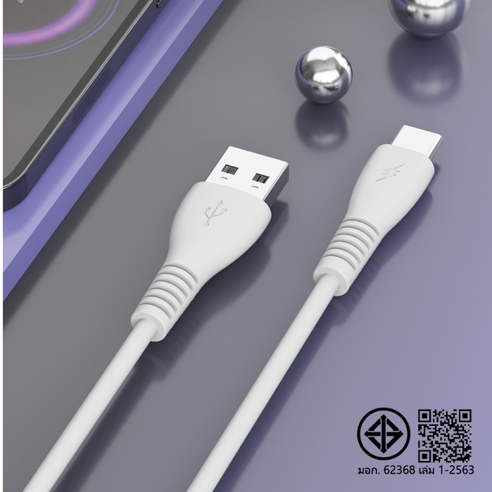 YOODEX® สายชาร์จ Type C 1เมตร สายชาร์จ ชาร์จเร็ว 1M TypeC USB Cable