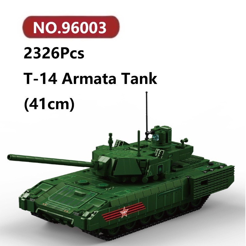 ✨T-14 Armata รถถังหลัก โมเดลประกอบแล้ว 2326ชิ้น 12GO Tank ของเล่นจิ๊กซอว์