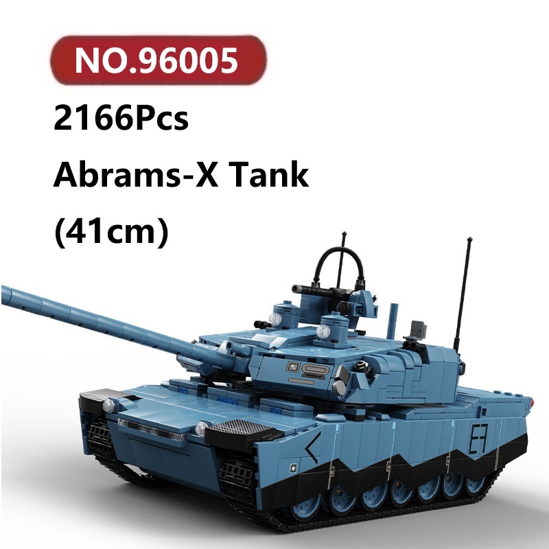 Abrams X รถถังหลัก ของเล่นตัวต่อ 2166ชิ้น 12GO Tank โมเดลประกอบแล้ว