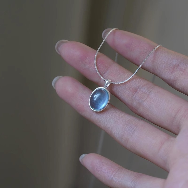 สร้อยคอแสงจันทร์สีขาว 2025 สไตล์ใหม่แสงหรูหราเรียบง่ายระดับไฮเอนด์ทุกการแข่งขันโซ่กระดูกไหปลาร้า - รูปที่ 6