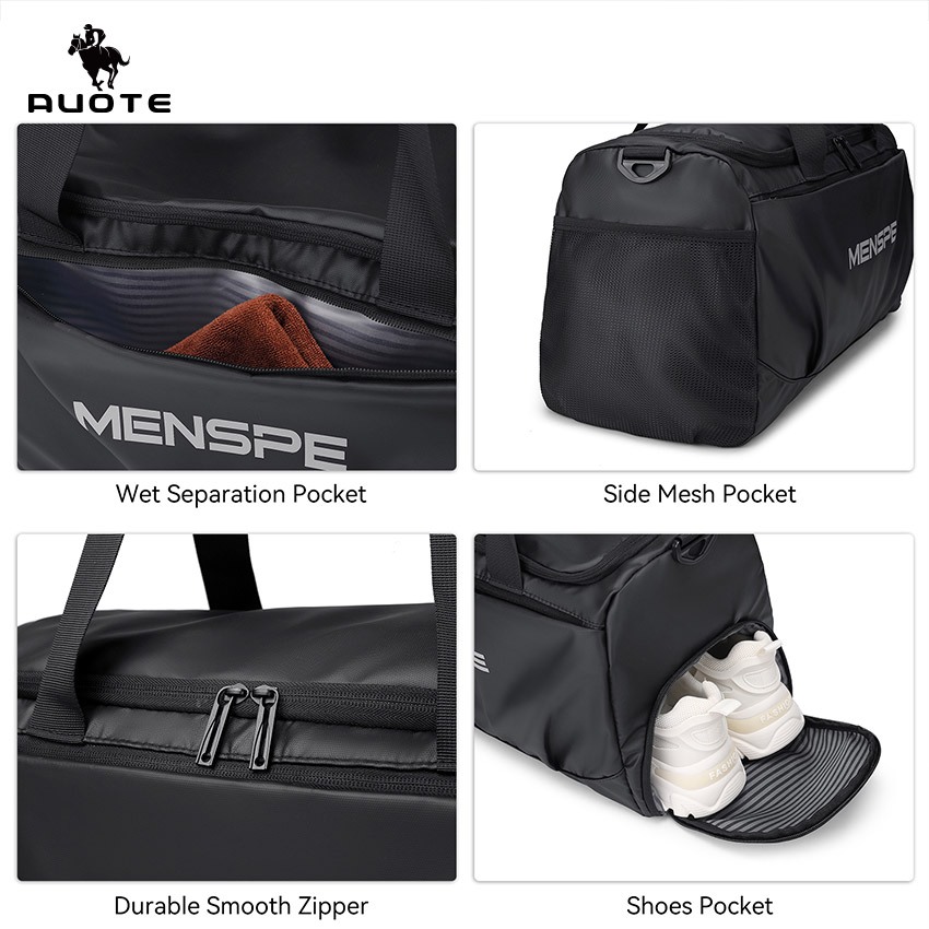AUOTE กระเป๋าเดินทางกระเป๋าแฟชั่นกระเป๋าฟิตเนสแยกแห้งและเปียกกีฬากลางแจ้งยิม - รูปที่ 4