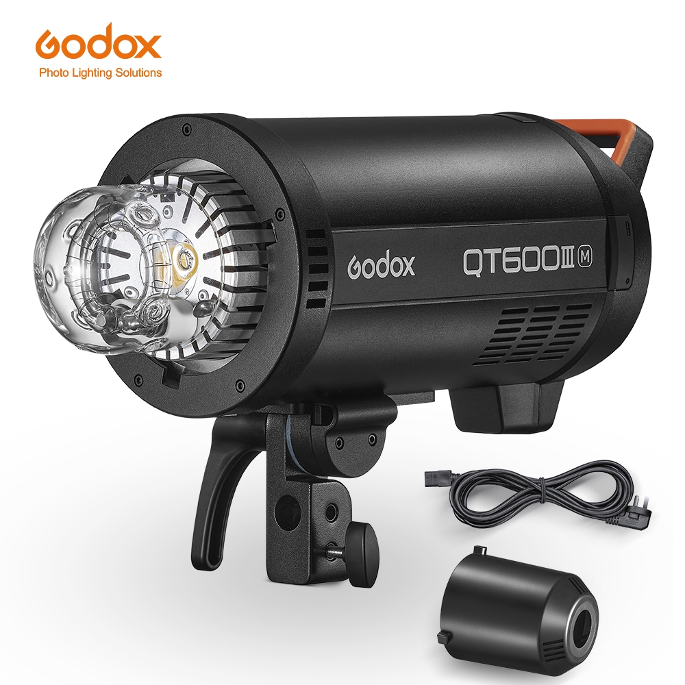 Godox QT600III QT600IIIM 600W 1/8000s สตูดิโอความเร็วสูงไฟแฟลชในตัว 2.4G ระบบไร้สาย 40W หลอดไฟ LED ก