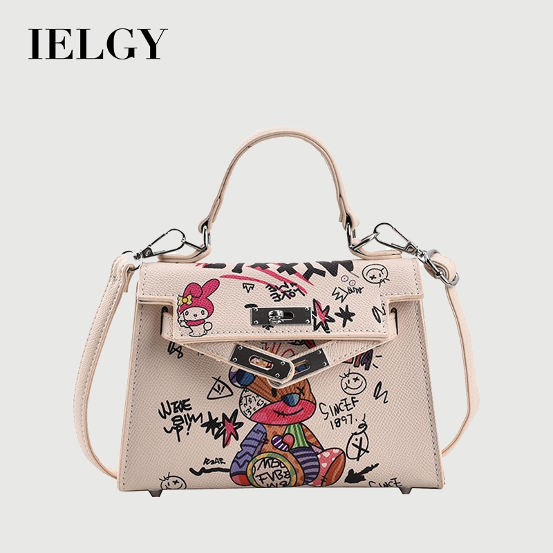 IELGY Ladies One-Shoulder Messenger แบบพกพาแฟชั่น All-Match Retro