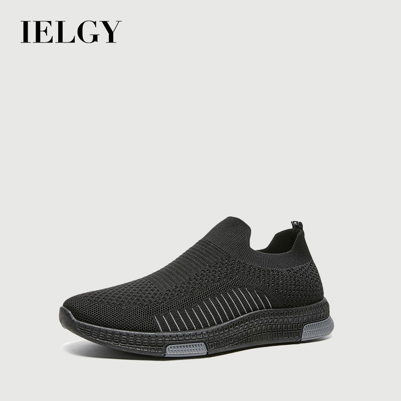 IELGY ผู้ชายสไตล์เกาหลีทุกการแข่งขัน บล็อกสี รองเท้าผ้าใบระบายอากาศ