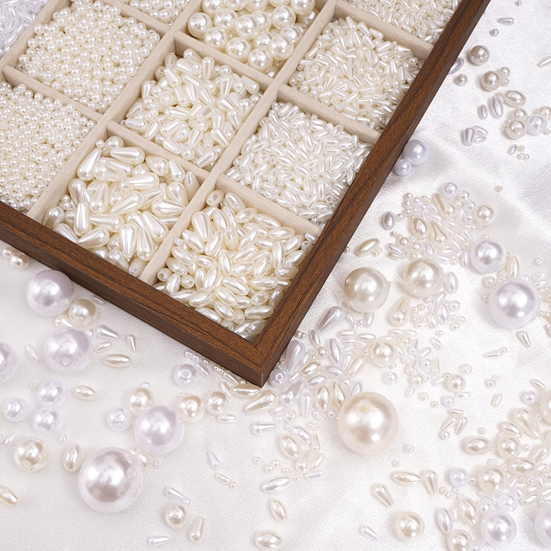 ไฮไลท์มุกข้าวลูกปัดลูกปัดหยดน้ําลูกปัดรูปไข่ ABS ไข่มุกหลวมลูกปัดสําหรับ Handcarft สร้อยข้อมือทําสําหรับเครื่องประดับทําด้วยมือ DIY
