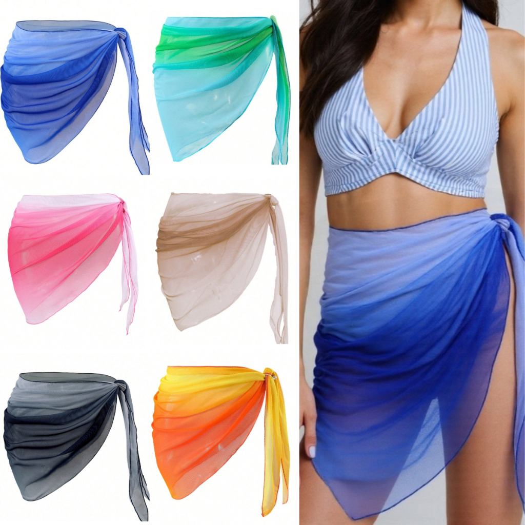 Youyo ผู้หญิงชุดว่ายน้ํา Coverup กระโปรงกระโปรงชายหาด Beach Coverup Wrap ชุดว่ายน้ํา Wrap