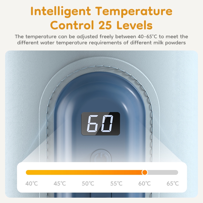Dr.isla เครื่องอุ่น ASI แบบพกพา 20-65 ° ฟังก์ชั่นเครื่องอุ่นขวด Led ฟังก์ชั่นจอแสดงผลกระเป๋าขวดเด็กทารกแบบพกพา USB สําหรับกลางแจ้ง Night Wm12 - รูปที่ 3