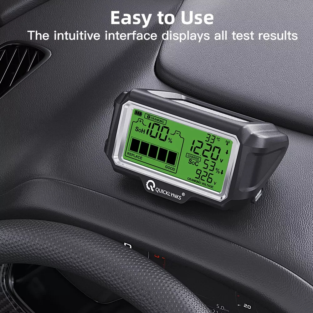 Quicklynks BM5-D เครื่องทดสอบแบตเตอรี่12V การตรวจสอบสุขภาพแบตเตอรี่ เครื่องวิเคราะห์แบตเตอรี่ หน้าจอ LCD ดูSOC SOH ราคา ถูกที่สุด ดีลบีเคเค แกลเลอรีภาพที่ 9