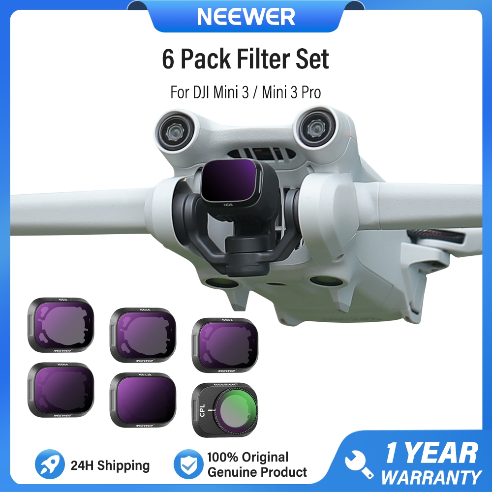 Neewer ND ชุดกรองเข้ากันได้กับ DJI Mini 3 Pro-CPL ND8 ND16 ND32 ND64 ND128