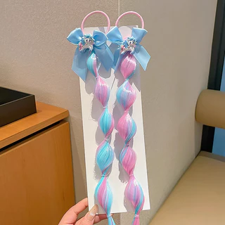 เด็ก Little Pony Pony วิกผม Bubble Braid Bow ยางรัดสาว Bubble Braid เชือกผม