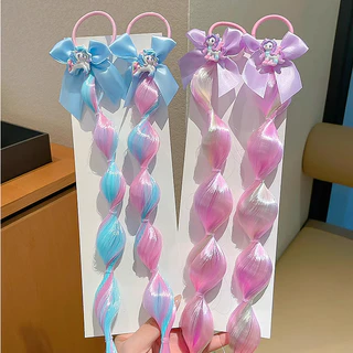 เด็ก Little Pony Pony วิกผม Bubble Braid Bow ยางรัดสาว Bubble Braid เชือกผม