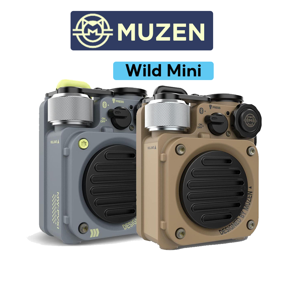 Muzen Wild Mini ลำโพงกลางแจ้งแบบทนทาน ลำโพงพกพา Bluetooth 5.0 พร้อมไฟฉายในตัว เสียงชัดใส ลำโพงกันน้ำไร้สายสำหรับการเดินทาง กลางแจ้ง