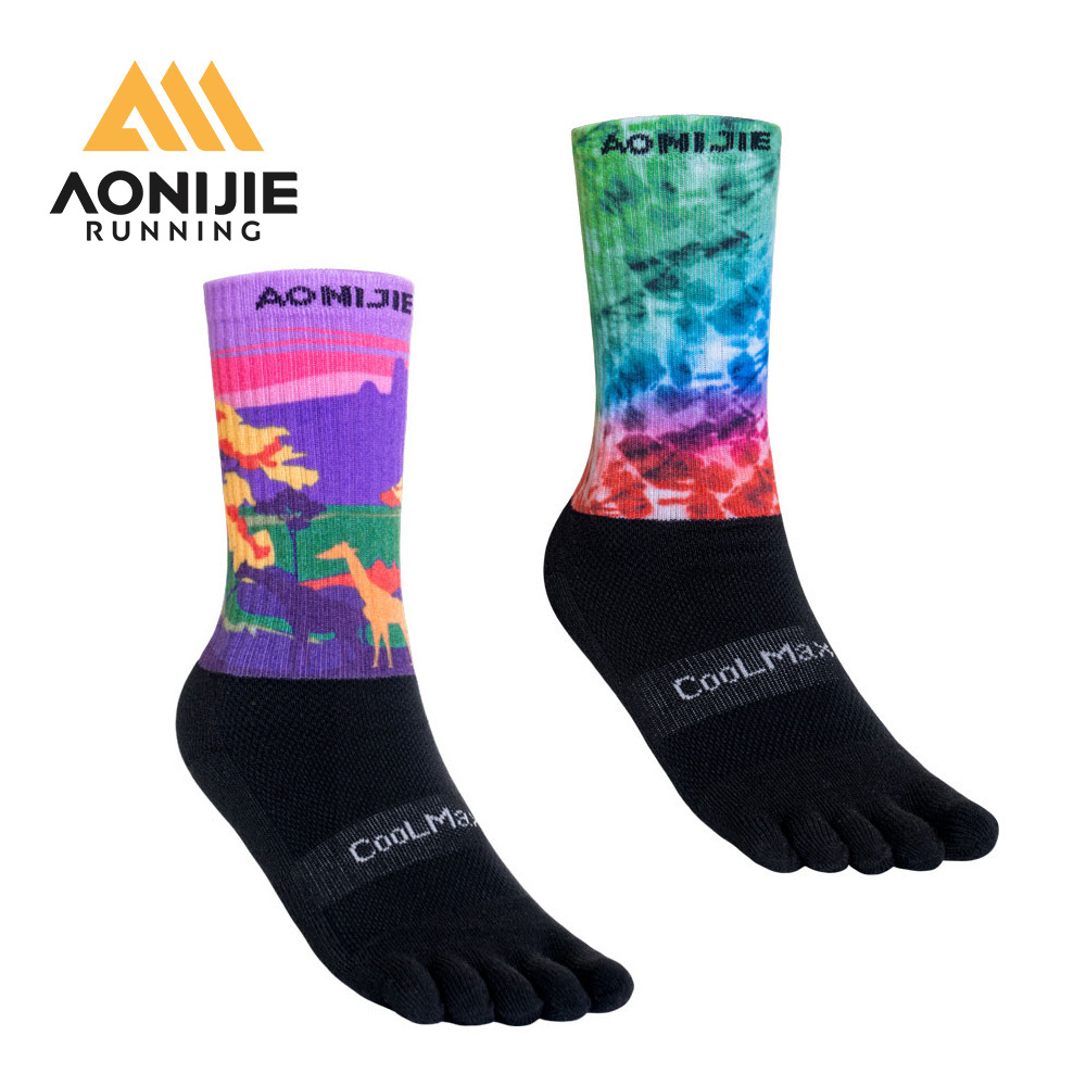 AONIJIE E4843 ถุงเท้าวิ่งห้านิ้วถุงเท้าปีนเขา