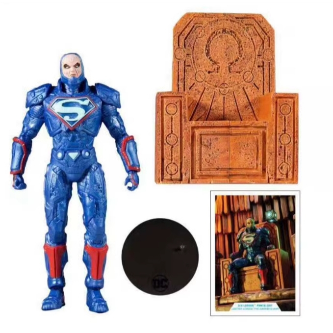Mcfarlane Lex Luthor Blue Superman Power Suit with Throne Batman 7 นิ้ว Action Figure