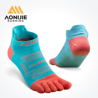 Aonijie 3 คู่ ถุงเท้าข้อสั้น ห้านิ้ว สําหรับ Marathon Race Trail E4801 E4802