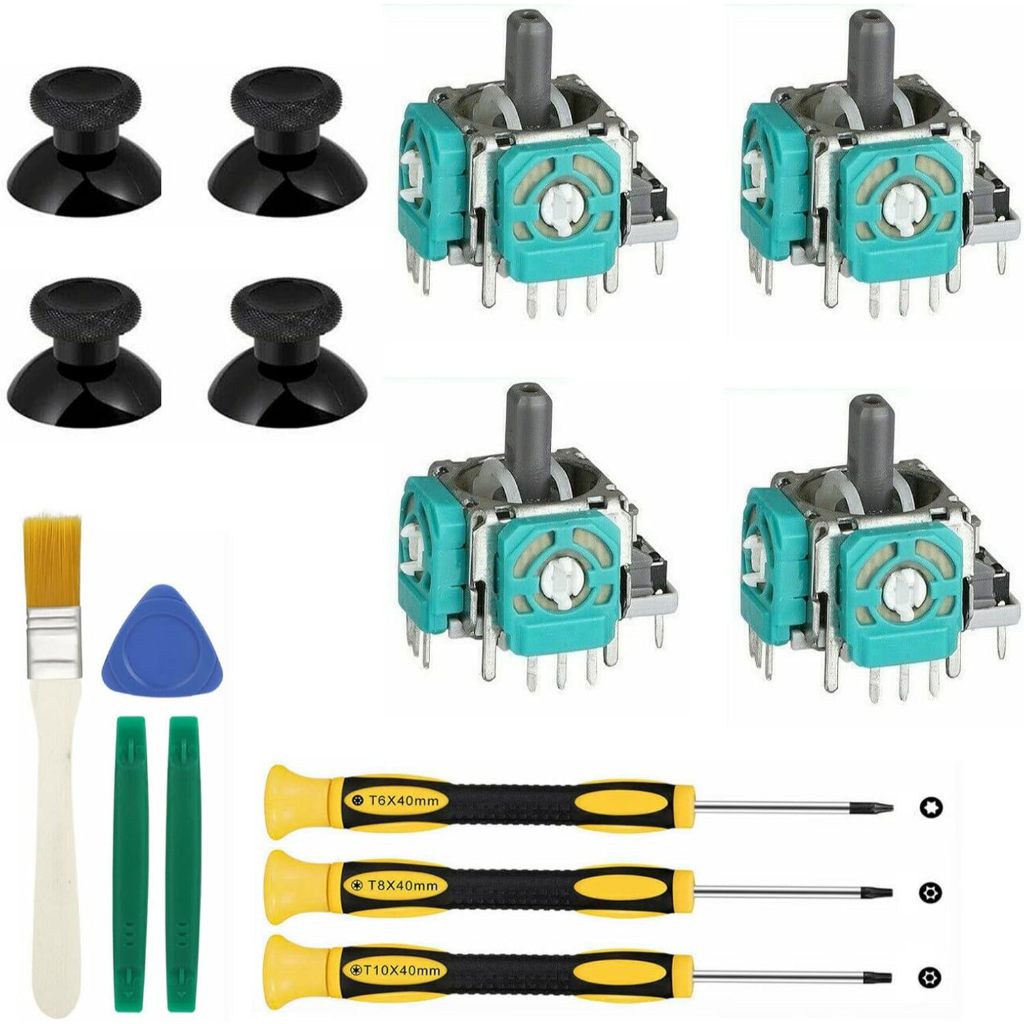 เปลี่ยน Thumbsticks สําหรับ Xbox One S/X Controller, 4pcs 3D จอยสติ๊กอะไหล่ Analog Caps พร้อมซ่อมเคร