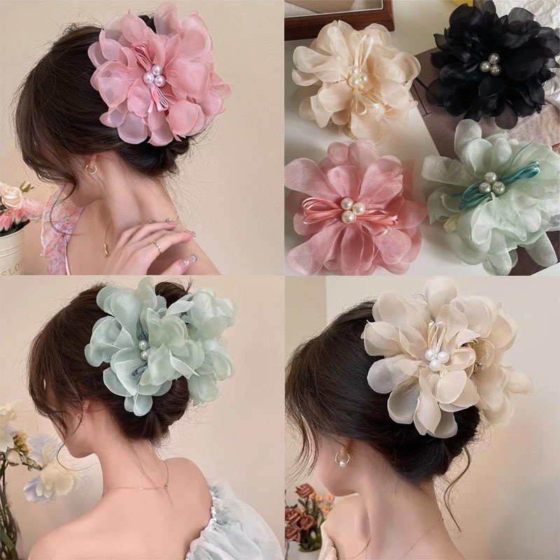 แฟชั่นนางฟ้าที่สวยงามดอกไม้กิ๊บผมคว้าคลิป ชม. หูฟัง อุปกรณ์เสริม