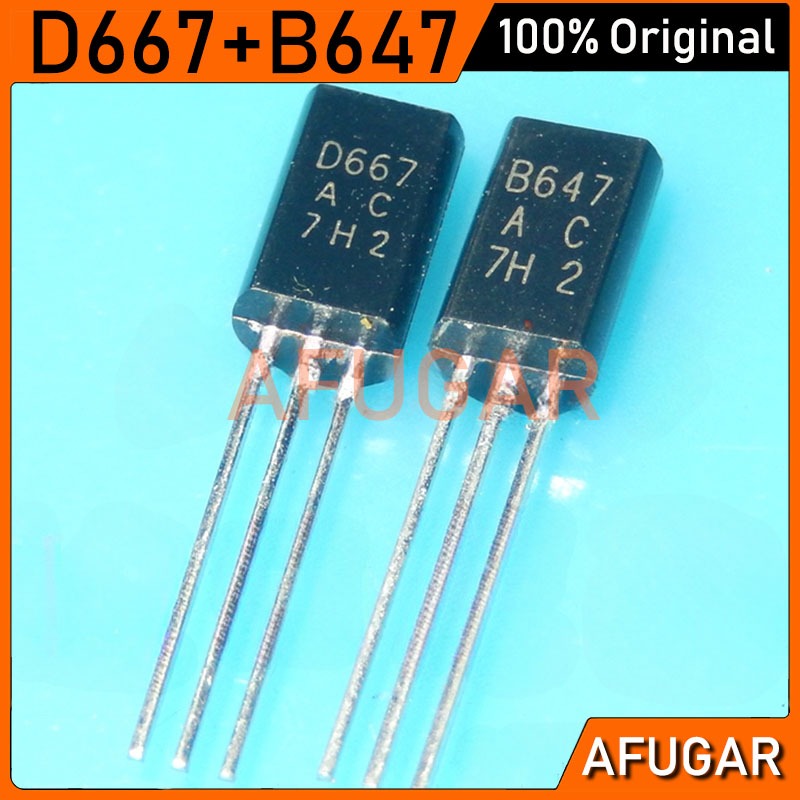 20 คู่ 2SB647+2SD667 TO-92L (20 ชิ้น B647 + 20 ชิ้น D667 ) TO92L 2SB647A 2SD667A 2SB647AC 2SD667AC T